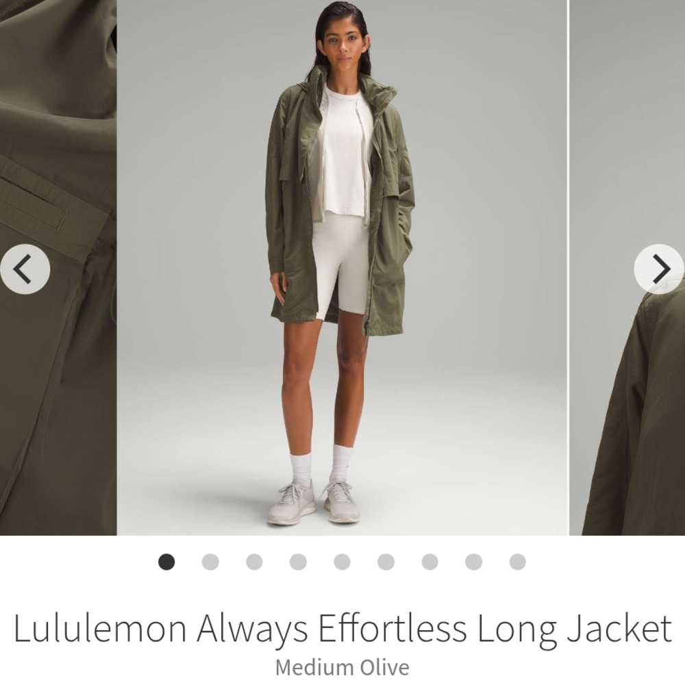 lululemon athletica Olive Always Effortless Long Jacket